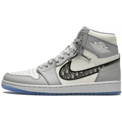 The Nike Dior x Air Jordan 1 High Sneaker White and Grey Upper Top RepShoes For Man And Women CN8607-002