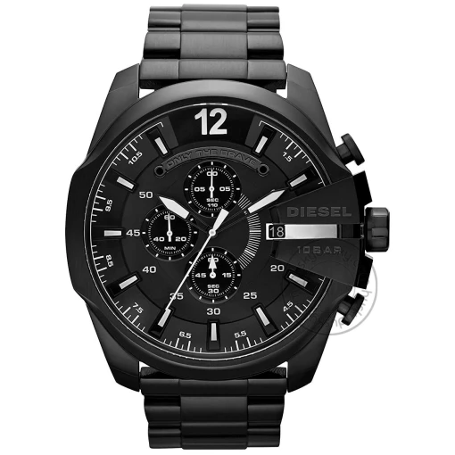 Diesel Mega Chief Chronograph Black Dial Men's Watch for man DZ4283 Gift