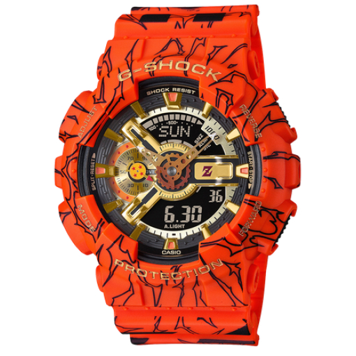 Casio G-Shock x Dragon Ball Z GA110 Analog-Digital Resin Watch For Man GA110JDB-1A4 Multi Color Dial Day And Date Gift Watch