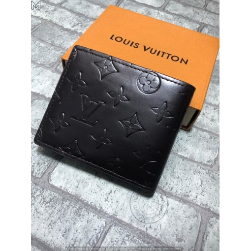 Black Color Men's Wallet For Man Design Leather Gift Watch LV-W-05