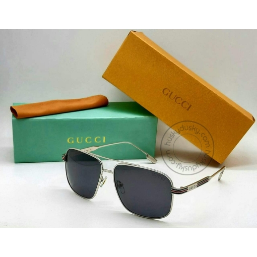 Gucci Branded Black Color Design Glass Men's Sunglass for Man GU-995 Golden Frame Gift Sunglass