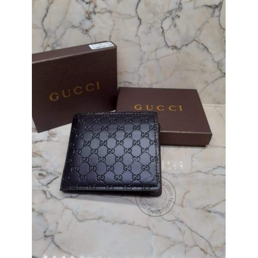 Gucci Made in Italy Men's Wallet for Man GU-W-16 Black Leather Gift wallet