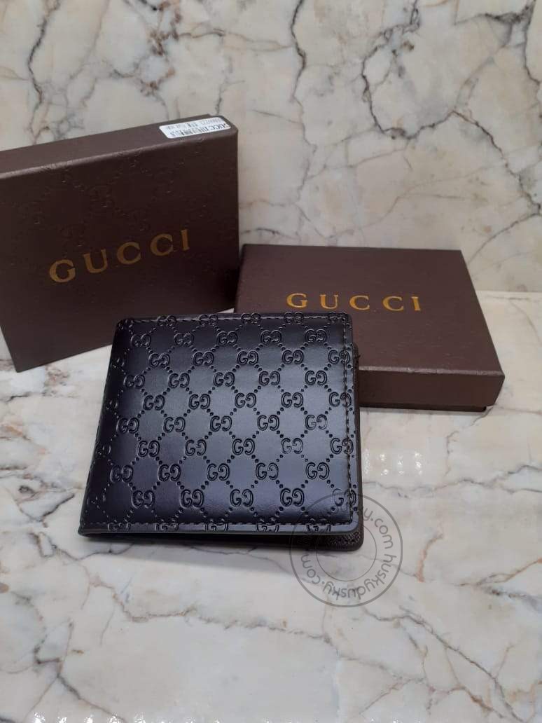 Gucci Made in Italy Men's Wallet for Man GU-W-16 Black Leather Gift ...