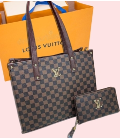 Louis Vuitton Brown Checkerboard with Metal LV Airpods Pro 1 2 3