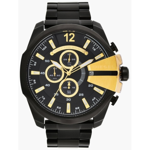 Diesel Mega Chief Chronograph Black Dial Watch for Men