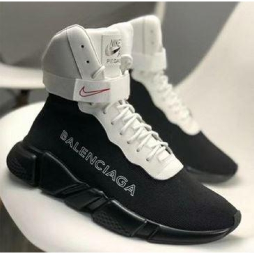 Air Balenciaga High Top White Black Shoe - Balenciaga-Speed-Trainer-022