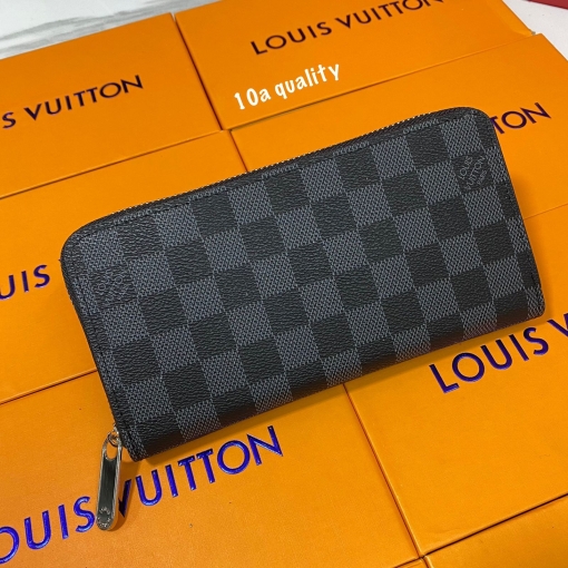 Premium Quality Women's Wallet Authentic Black and Blue Color And Checks Design With Brand Box Women's Or Girls Iconic Zip wallet - Classy Look And Best Quality Wallet -B06