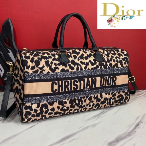 Best Quality Handbag Cheeta Printed Carry-on Canvas Leather Duffle Collection With Sling Belt BEST Quality Bag for GYM Bag, Travelling Bag With Grip For Trolling And Hand With Backside Zip Unisex Bag- DR-DB9087