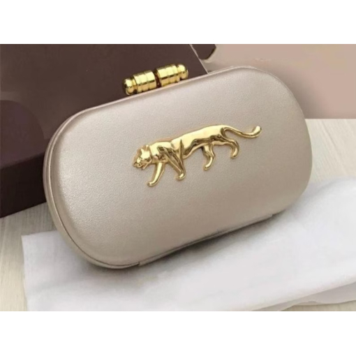 Premium Quality Clutches Attractive Brown muddy Gold Colored Party Wear Designer Clutches And Sling With Metal Case for Women's Or Girl's SS-08-Best For Outdoor Party