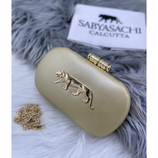 Premium Quality Clutches Attractive Yellow Gold Colored Party Wear Designer Clutches And Sling With Metal Case for Women's Or Girl's SS-10 -Best For Outdoor Party