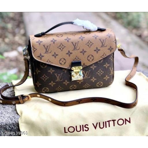 Authentic Monogram Pochette Metis Cross Body And Bag Handbag In Stunning Brown And Skin With Dust Cover Color Women's Or Girls Bag Along with sling- Stylist Daily Use Bag -M46