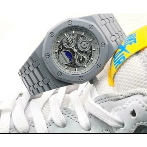 Audemars Piguet Chronograph Grey Dial Grey Metal Men's Watch AP-GRY-658