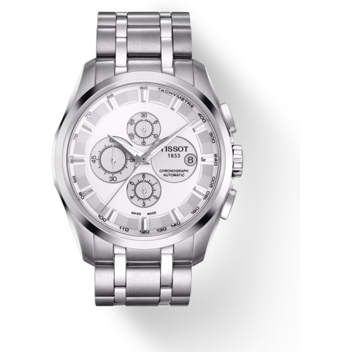 Tissot Chronograph Silver White Metal Formal Casual Men's Watch TS-SS01