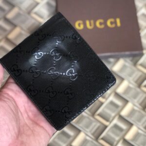 Gucci Made In Italy Brown Color Men's Wallet For Man Black GG Print Leather Gift Wallet GC-B-170