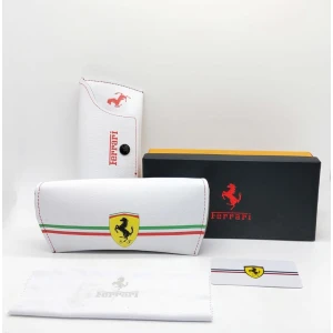 Ferrari Branded Original Sunglass Case With Brand Cover & Dust Cover And Hard Box For All Type of Sunglass FRR-BOX