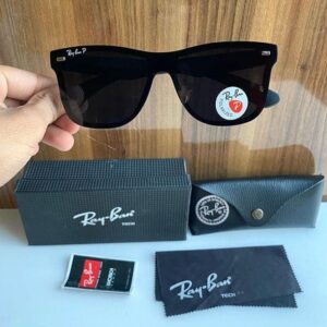 Rayban Brand New Stylish Square Black Blaze Sunglass Men's And Women's Sunglass Heavy Quality Matt Black Frame Color And Black lens Sunglass RB-8936
