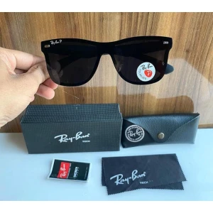 Rayban Brand New Stylish Square Black Blaze Sunglass Men's And Women's Sunglass Heavy Quality Matt Black Frame Color And Black lens Sunglass RB-8936