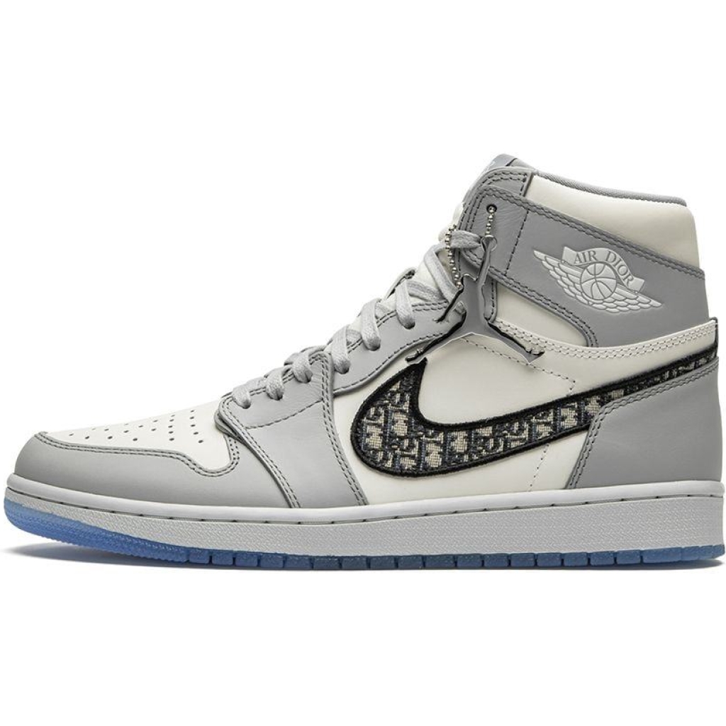 The Nike Dior x Air Jordan 1 High Sneaker White and Grey Upper Top RepShoes For Man And Women CN8607-002 1 The Nike Dior x Air Jordan 1 High Sneaker White and Grey Upper Top RepShoes For Man And Women CN8607-002