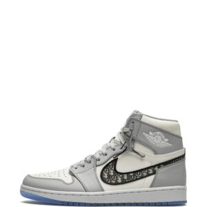 The Nike Dior x Air Jordan 1 High Sneaker White and Grey Upper Top RepShoes For Man And Women CN8607-002