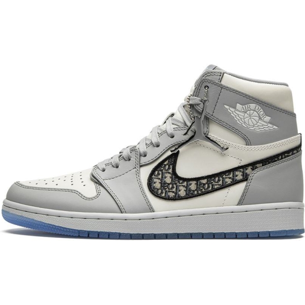 The Nike Dior x Air Jordan 1 High Sneaker White and Grey Upper Top RepShoes For Man And Women CN8607-002
