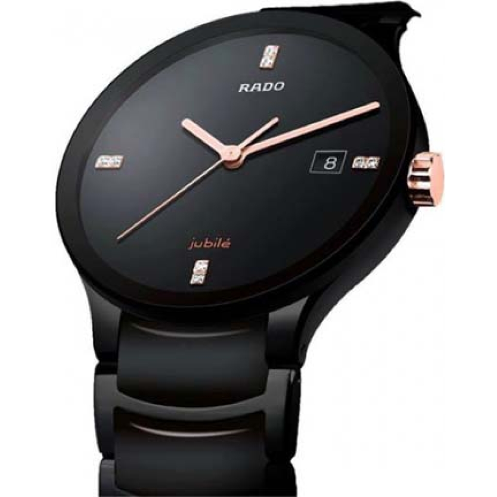 Rado Black Color Luxury Watch For Men With Black Color Stainless Steel Strap RD-CENTRIC