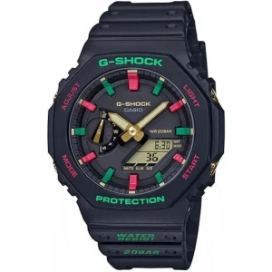 G-Shock Analog Digital Black Color Belt Men's Watch For Man With Black Dial Gift Watch GA-2100TH-1ADR