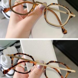 GUCCI Transparent Glass RoundFrame Sunglasses For Woman Or Girl GU-807 With Men Women Metal Cheetah Frame Eyewear - Best Gift Sunglass 