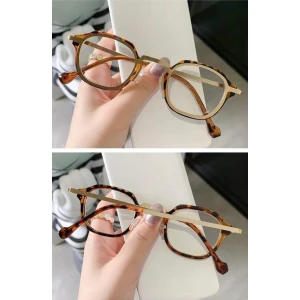 GUCCI Transparent Glass RoundFrame Sunglasses For Woman Or Girl GU-807 With Men Women Metal Cheetah Frame Eyewear - Best Gift Sunglass 