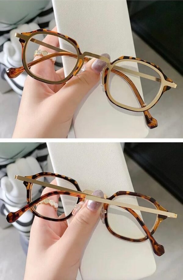 GUCCI Transparent Glass RoundFrame Sunglasses For Woman Or Girl GU-807 With Men Women Metal Cheetah Frame Eyewear - Best Gift Sunglass 