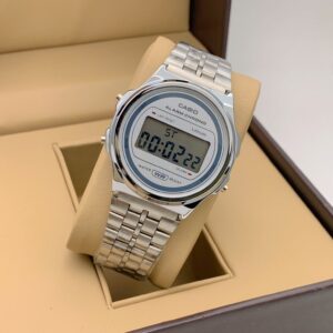 Vintage Digital Men's Watch A171WE-1A alarm timer light stainless steel Strap- Best Gift Unisex young watch