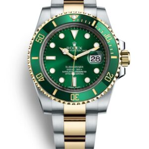 Rolex Stainless Steel Men's Watch Green Dial Silver & Golden Strap RLX-116613-LV