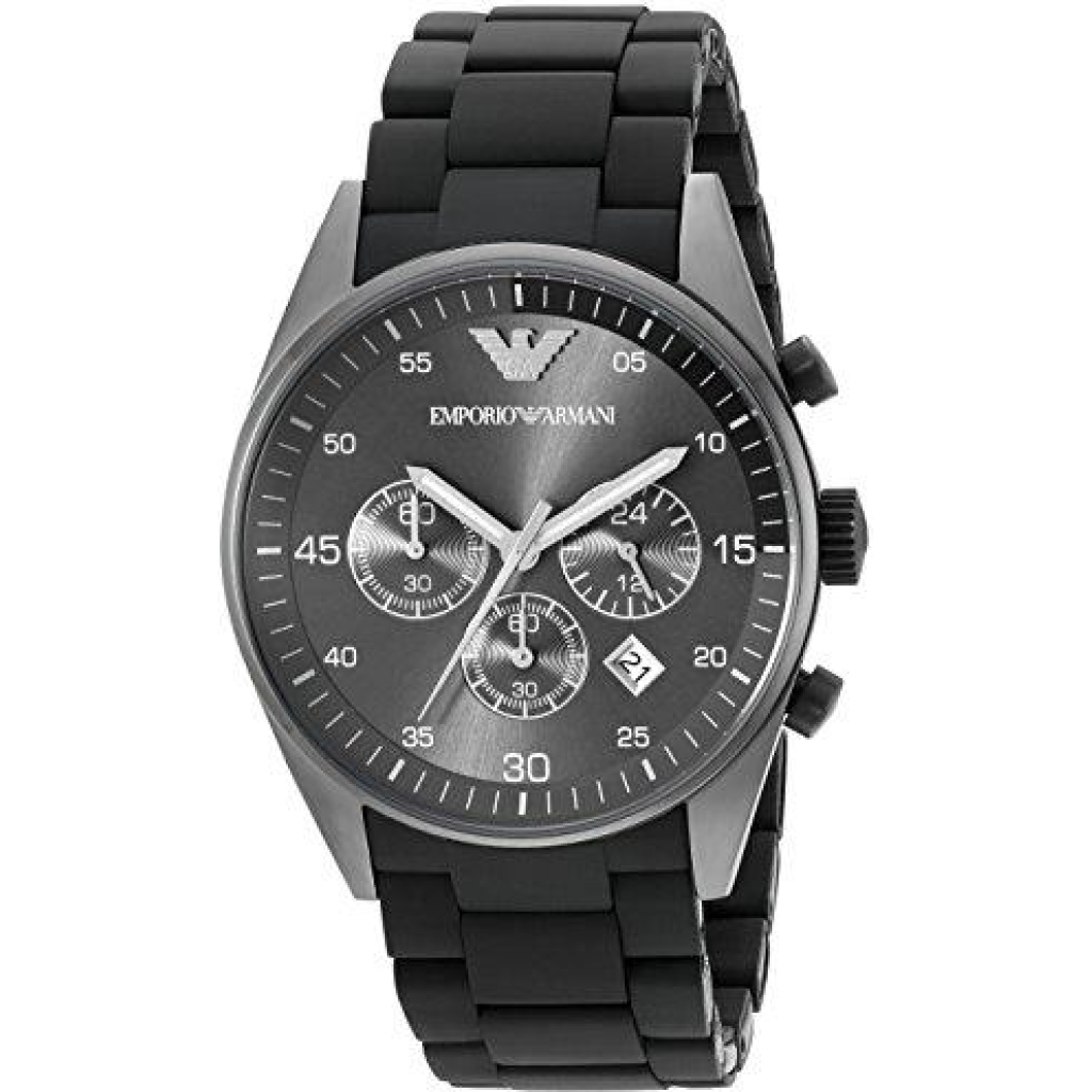 Classy Emporio Armani Chronograph Analog Full Black silicon Men's Watch for Man AR5889 Sale Gift