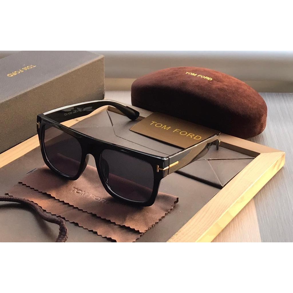 Tom Ford Branded Black Glass Men's Sunglass For Man TF-725 Black Stick Frame Gift Sunglass
