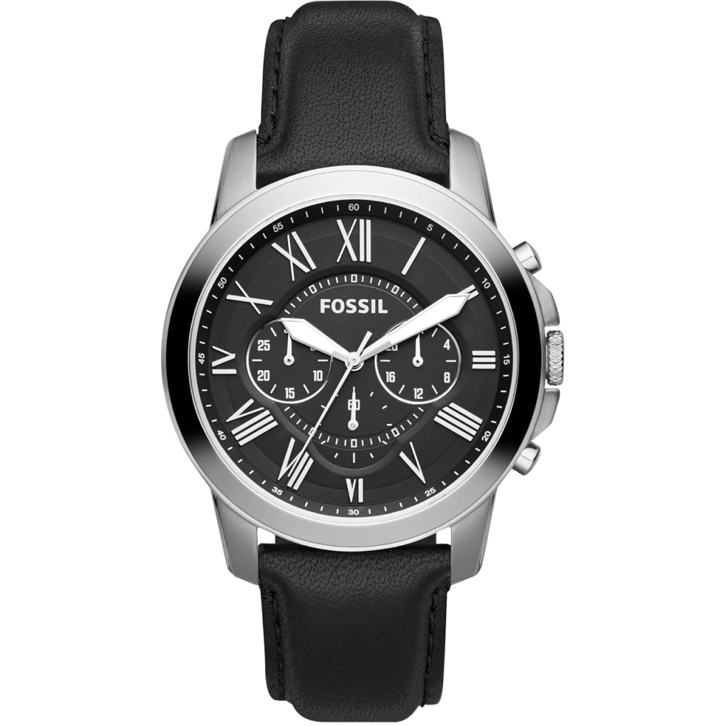 Fossil Chronograph Black Men's Watch For Man Leather Casual Formal Gift FS-4812