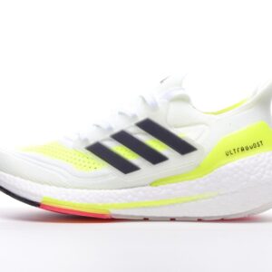 Adidas Ultra Boost 21 White Solar Yellow Shoes For Man And Boys FY0377