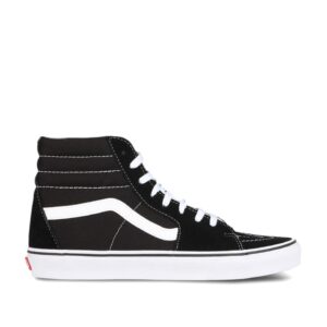 Vans Unisex Sk8-Hi Leather Sneakers Black/White For Men's Or Women's