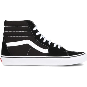 Vans Unisex Sk8-Hi Leather Sneakers Black/White For Men's Or Women's