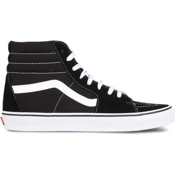 Vans Unisex Sk8-Hi Leather Sneakers Black/White For Men's Or Women's