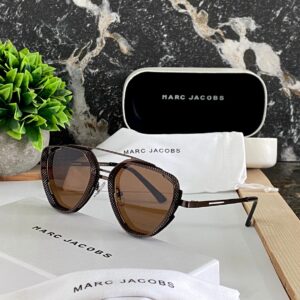 Marc Jacobs Unique Steampunk Lens Retro Brown Color Metal Frame Sunglasses UV 400 protection Anti Eyestrain High Quality Sunglass For Men's And Women's MJ-UV-401