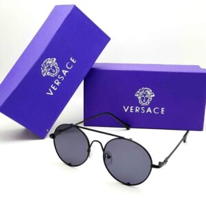 Versace Branded Multi Color Glass Men's Sunglass For Man Ver-Variants Black & Gold Frame With Multi Color Stick Gift Sunglass