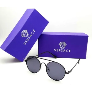 Versace Branded Multi Color Glass Men's Sunglass For Man Ver-Variants Black & Gold Frame With Multi Color Stick Gift Sunglass