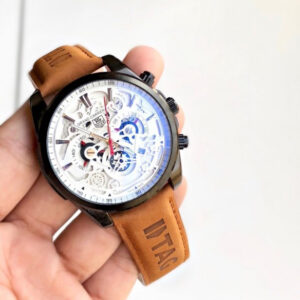 Stylish Tag Heuer CR7 Diagno Brown Tan Chronograph Multi Dial Leather Men's Watch
