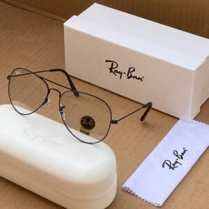 Rayban Aviator Heavy Quality Transparent Lens And Black Frame Transparent Sunglass New stylish Men's And Women's Sunglass? With Black Strap RB-3026