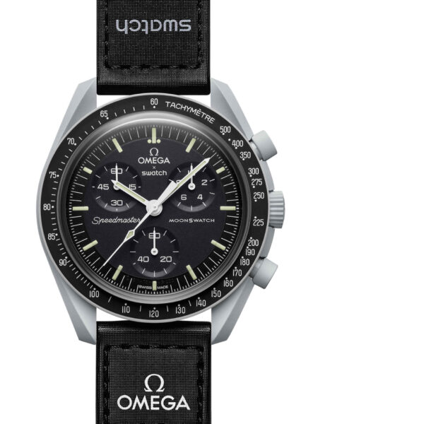 Swatch x Omega Black Dial with Gray Case/Black Strap Bioceramic Moonswatch Mission to Mercury OG-1023