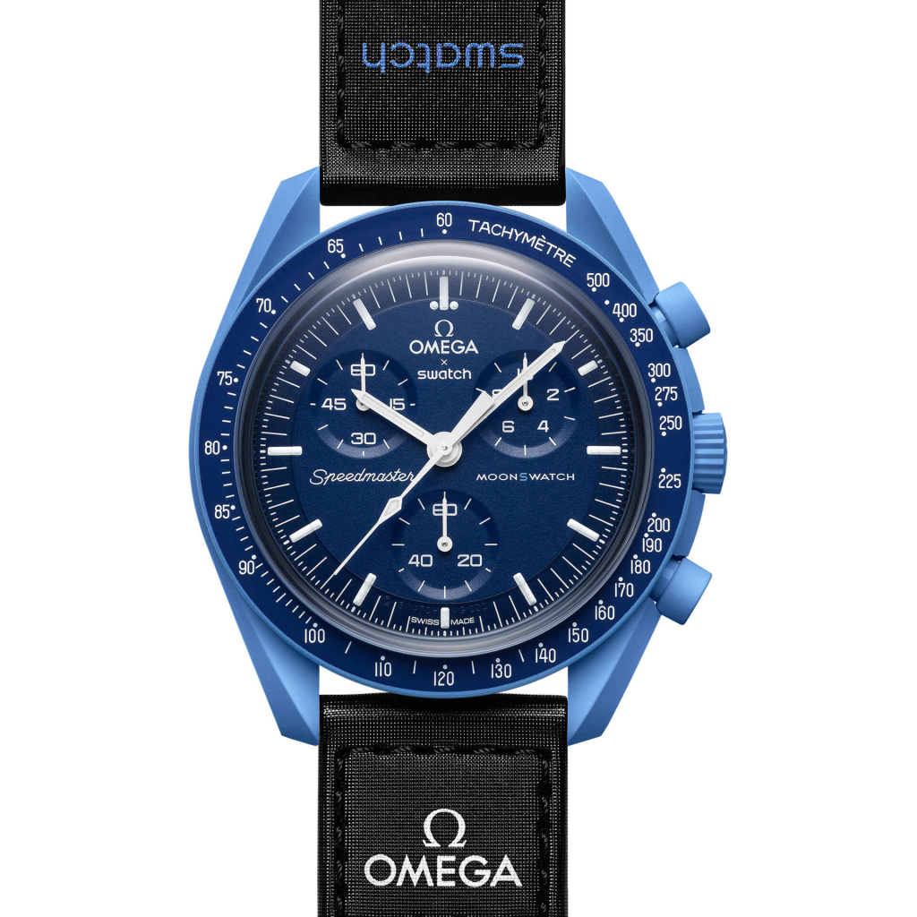 Swatch x Omega Blue Dial/Black Strap Bioceramic Moonswatch Mission to Mercury OG-1028