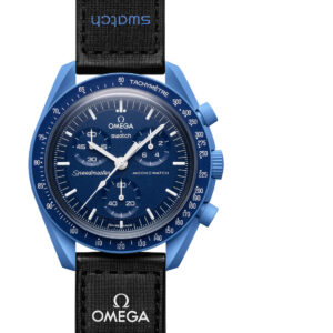 Swatch x Omega Blue Dial/Black Strap Bioceramic Moonswatch Mission to Mercury OG-1028