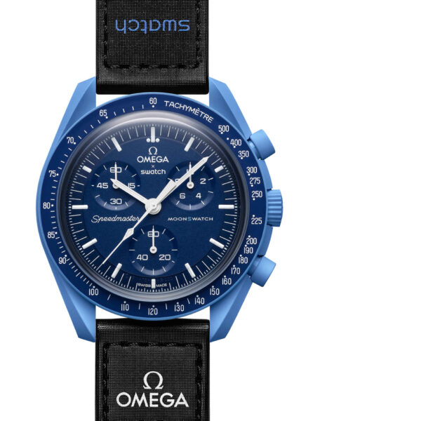 Swatch x Omega Blue Dial/Black Strap Bioceramic Moonswatch Mission to Mercury OG-1028