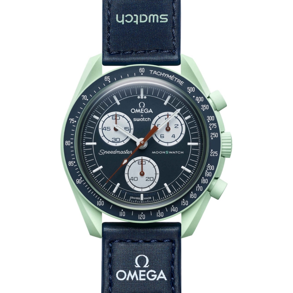 Swatch x Omega Black Dial with Green Case/Black Strap Bioceramic Moonswatch Mission to Mercury OG-1032