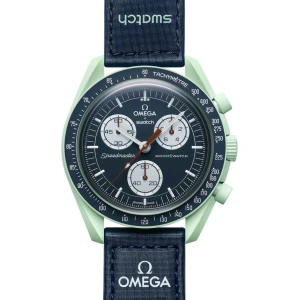 Swatch x Omega Black Dial with Green Case/Black Strap Bioceramic Moonswatch Mission to Mercury OG-1032