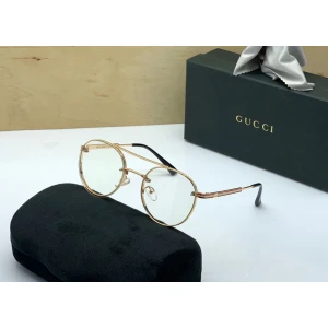 Gucci Transparent lens Sunglass for Man Woman's or Girl GU-20111 Golden Stick Frame Gift Sunglass